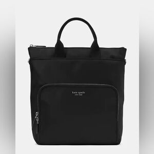 Kate Spade Sam KSNYL Convertible Backpack – Black Nylon Tote/Backpack